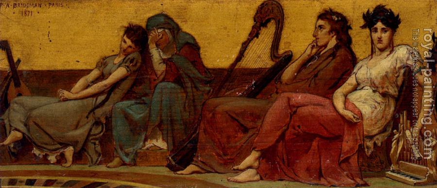 Frederick Arthur Bridgman : Design For The Decoration Of An Aeolian Harp